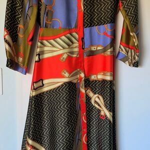 Zara Scarf Print Dress NWT Size XS